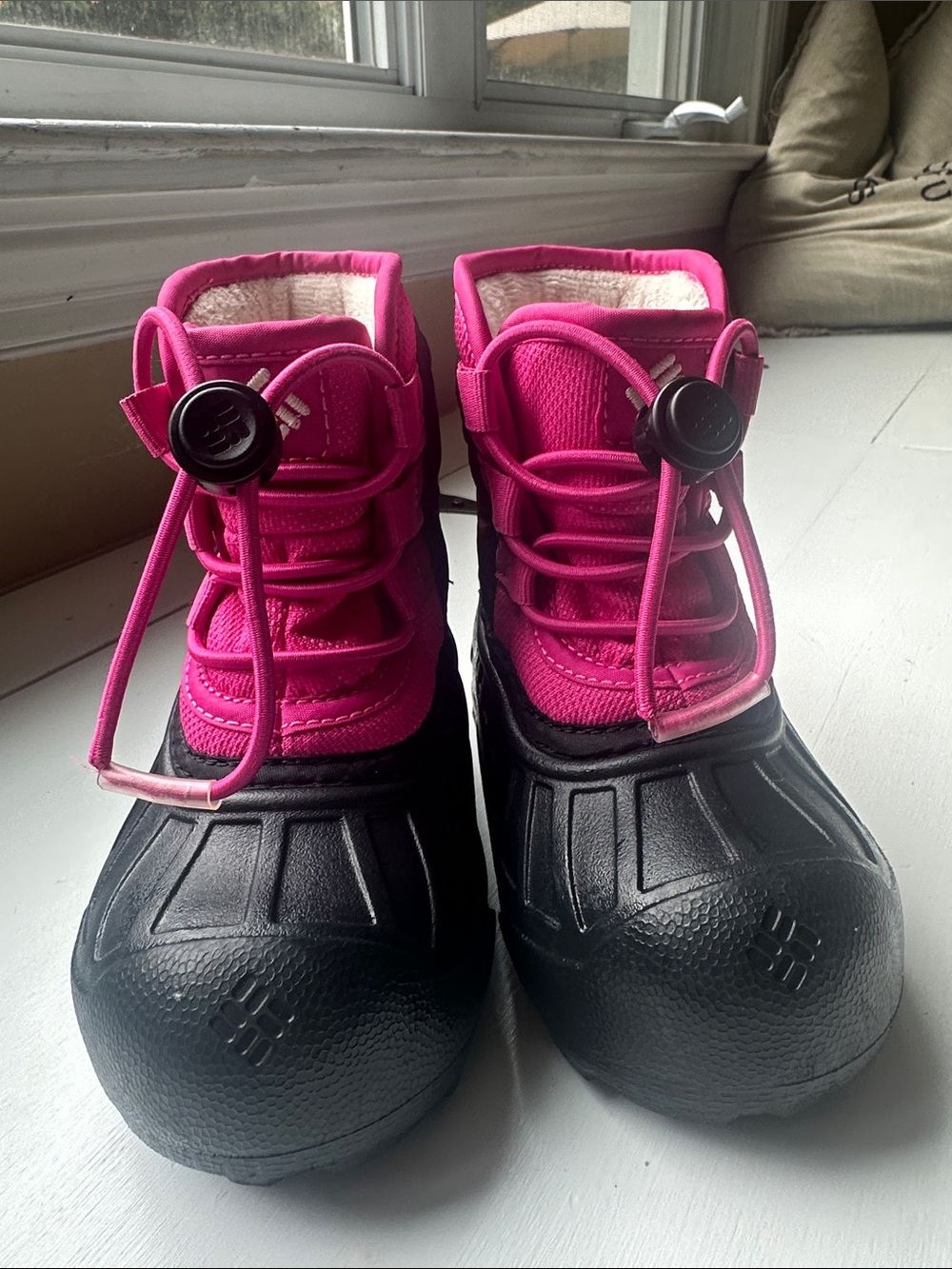 Columbia Kids Bugaboo Celsius Pink and Black Waterproof Snow Boots